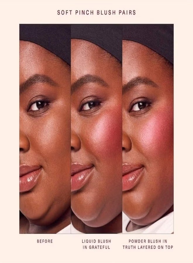 Rare Beauty by Selena Gomez Soft Pinch Liquid Blush – Grateful - Dewy True Red, 7.5ml) | Weightless, Long-Lasting, Buildable Liquid Blush for a Natural, Radiant Glow - Image 3