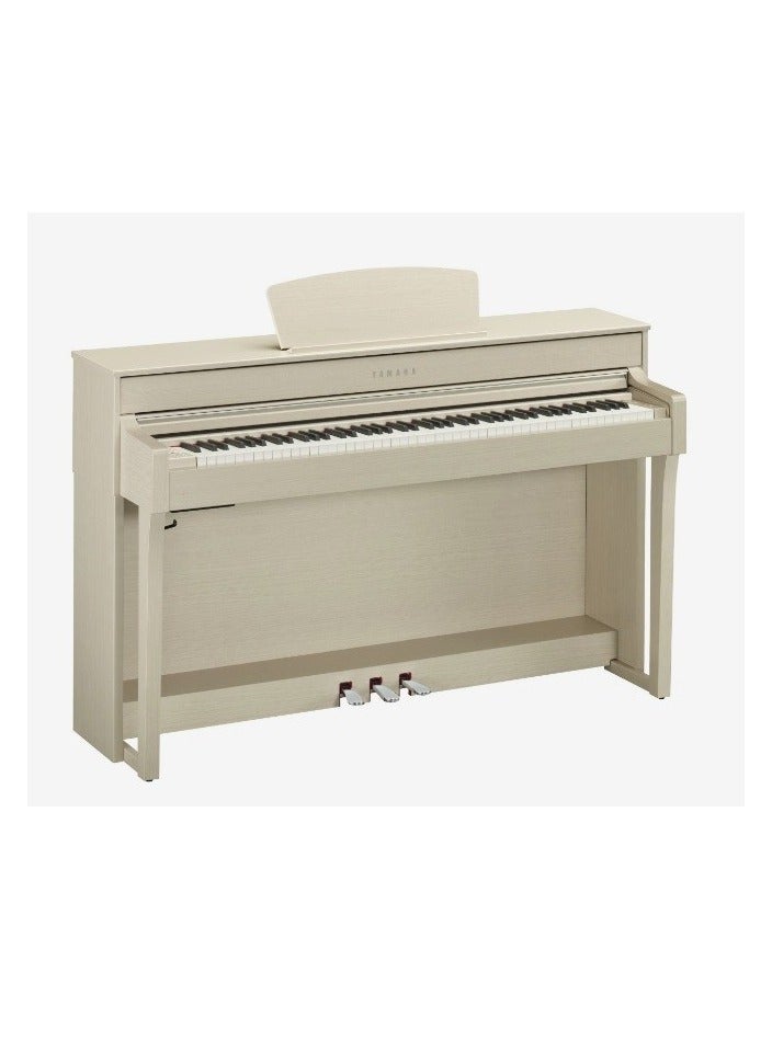 YAMAHA بيانو ياماها كلافينوفا CLP635 بلون الرماد الأبيض مع مقعد