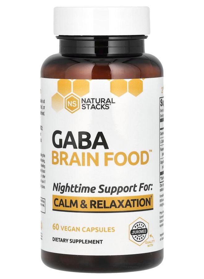 Natural Stacks Gaba Brain Food 60 Vegan Capsules