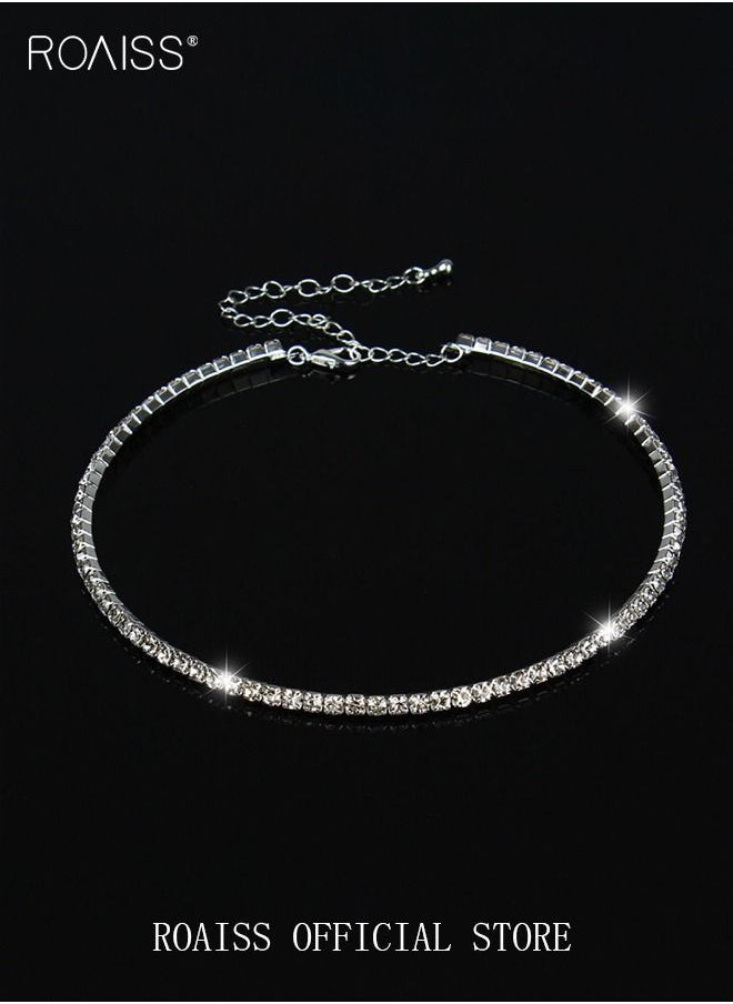 roaiss 4-Piece Set of Jewelry Diamond Necklace Earrings Ring Bracelet  European Style Elegant and Noble Jewelry  Gift  - Image 4