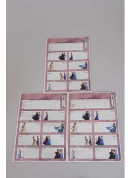 Disney LICENSED FROZEN 24-PACK SCHOOL LABEL *WITH COURSE SCHEDULE*  - Image 2