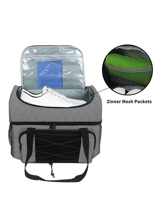 Generic Bowling Bag for 2 Balls Portable Bowling Tote Bag with Padded Ball Holder for Double Ball and Pair of Bowling Shoes up to Mens 16  - Image 3