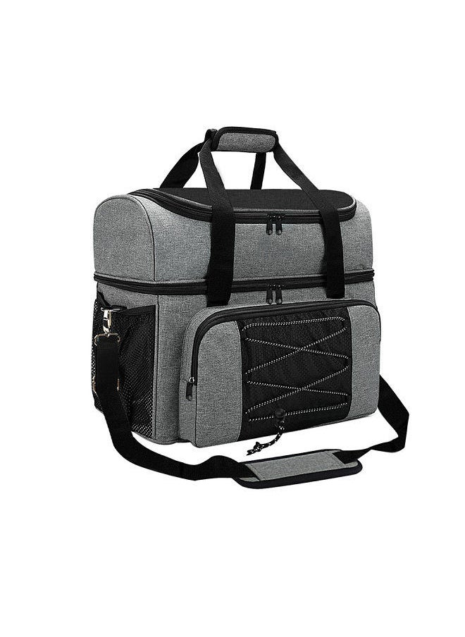 Generic Bowling Bag for 2 Balls Portable Bowling Tote Bag with Padded Ball Holder for Double Ball and Pair of Bowling Shoes up to Mens 16  - Image 1