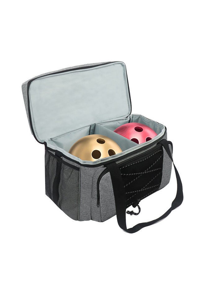 Generic - Bowling Bag for 2 Balls Portable Bowling Tote Bag with Padded Ball Holder for Double Ball and Pair of Bowling Shoes up to Mens 16 - Image 1