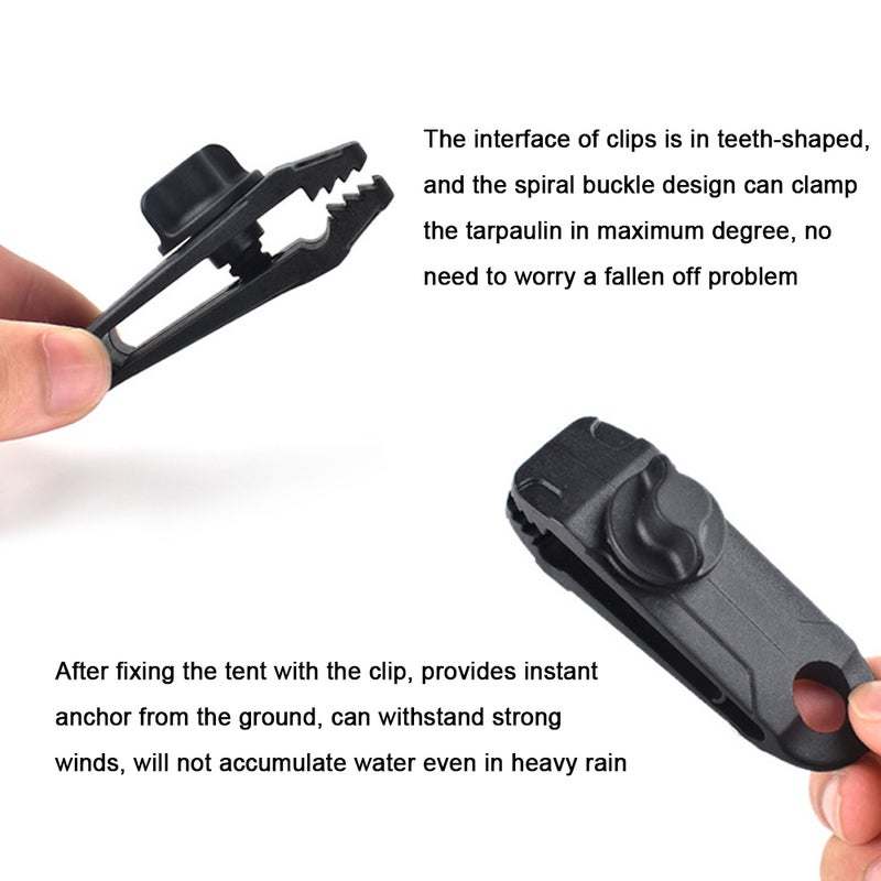 Tarpaulin Clip Tent Canopy Clip Buckle Outdoor Wind Rope Clamps Reusable Awning Clamp Camping Accessories - Image 2