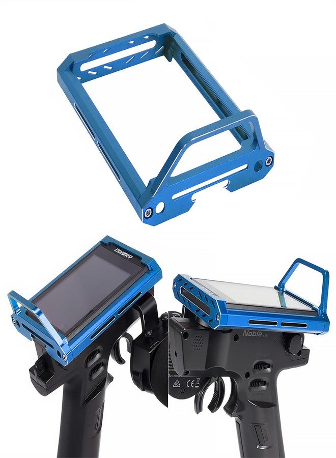 TOOMOD Aluminum Alloy RC Remote Radio Controller Bracket Holder Transmitter Protector Frame for Flysky Noble NB4 Pro NB4 Lite NB4 Protect Support (Blue) - Image 4
