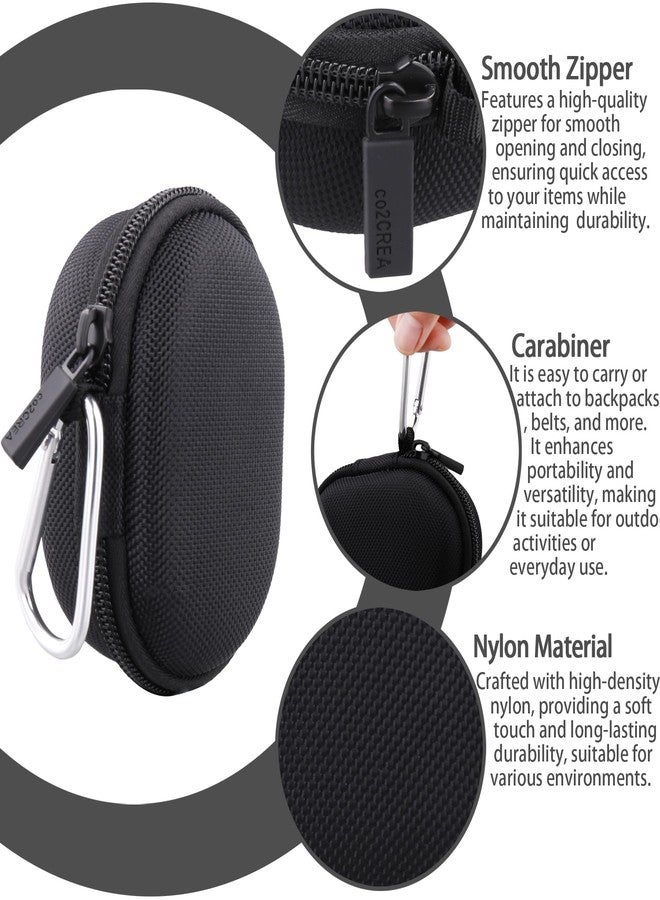 Co2Crea حافظة واقية صلبة لسماعات SHOKZ OpenDots ONE - سماعات أذن مفتوحة، حافظة سفر محمولة مع كارابينر (حافظة سوداء) - co2CREA - Image 5