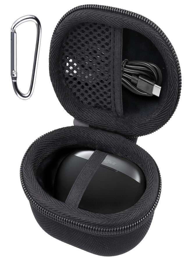 Co2Crea حافظة واقية صلبة لسماعات SHOKZ OpenDots ONE - سماعات أذن مفتوحة، حافظة سفر محمولة مع كارابينر (حافظة سوداء) - co2CREA - Image 1