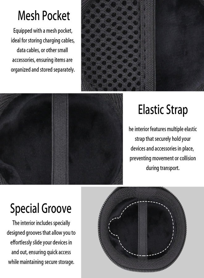 Co2Crea حافظة واقية صلبة لسماعات SHOKZ OpenDots ONE - سماعات أذن مفتوحة، حافظة سفر محمولة مع كارابينر (حافظة سوداء) - co2CREA - Image 4