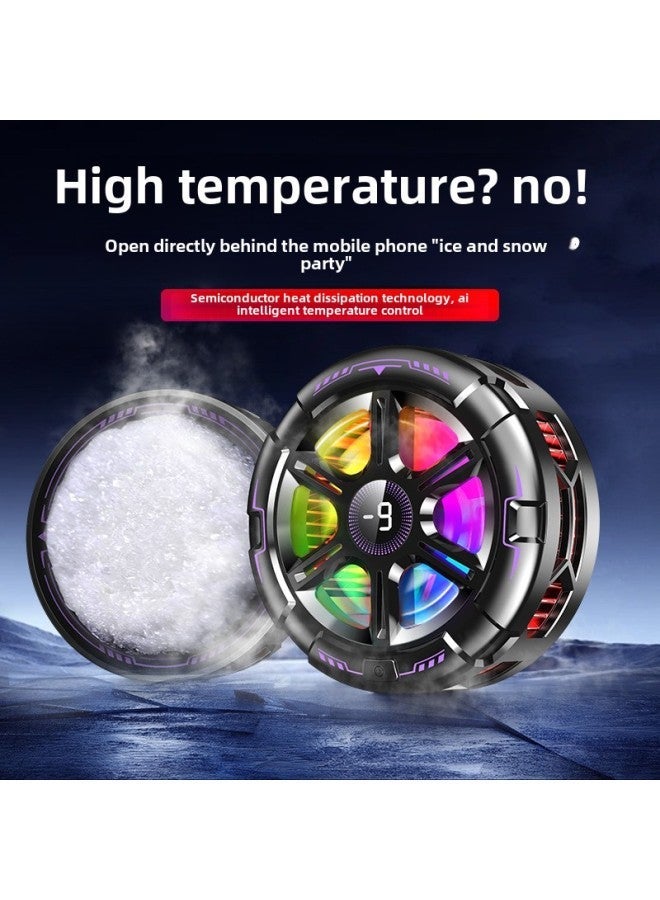 Magnetic Radiator Icing Refrigeration Semiconductor Back Clip Type High-power Game E-sports Chicken Eating Live Cooling Artifact-Colour:Real-time Temperature Display丨4-speed Cooling丨ai Intelligent Control [clips Need To Be Purchased Separately]  - Image 5