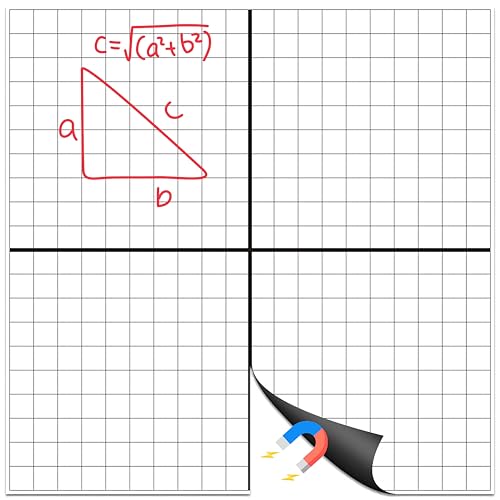 WEIZHEN Magnetic Grid Dry Erase Whiteboard - 26"x26" XY Coordinate Math Board with Durable Gridlines for Algebra, Geometry, Classroom & Office Use | Perfect for Graphing, Planning, & Teaching - Image 1
