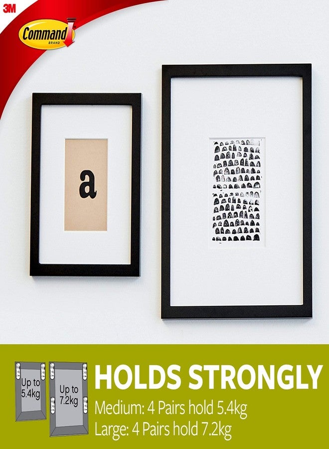 Command Picture Hanging Strips, Value Pack - 8 Pairs of Medium (16 Strips), 8 Pairs of Large (16 Strips) - For Pictures, Frames, Mirrors, Wall décor - Damage Free Hanging - Image 5