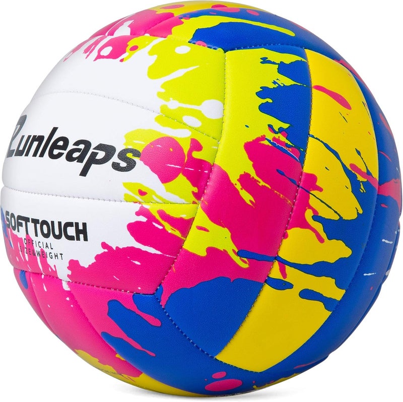 Runleaps Beach Volleyball Official Size 5 Soft Waterproof Volleyball Sand Sports PU Ball for Indoor, Outdoor, Pool, Gym, Training - Image 2