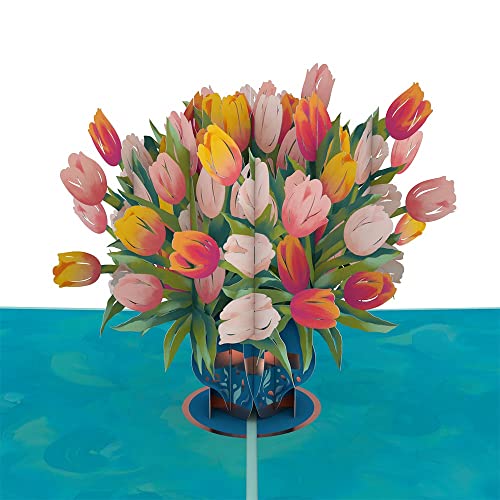 Lovepop Mother's Day Pop-Up Card for Her - 3D Greeting Cards for Mom, Wife, Women - Tulips - 5" x 7" Floral Card - Blank Notecard & Envelope Included - Image 2