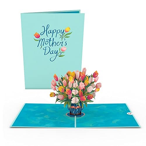 Lovepop Mother's Day Pop-Up Card for Her - 3D Greeting Cards for Mom, Wife, Women - Tulips - 5" x 7" Floral Card - Blank Notecard & Envelope Included - Image 3