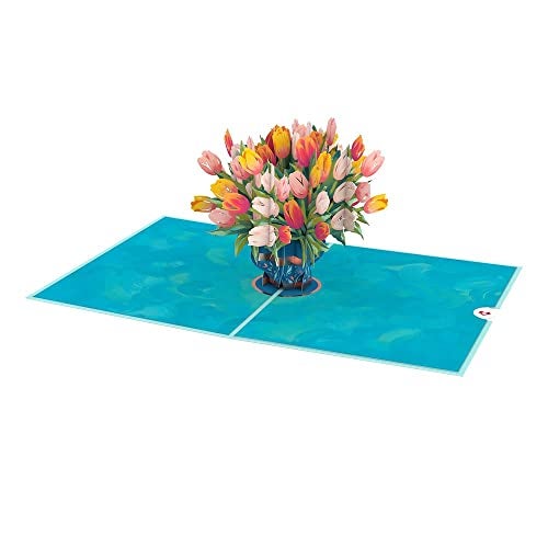 Lovepop Mother's Day Pop-Up Card for Her - 3D Greeting Cards for Mom, Wife, Women - Tulips - 5" x 7" Floral Card - Blank Notecard & Envelope Included - Image 1