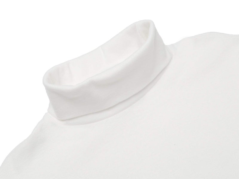 Poriff Men's Casual Slim Fit Basic Pullover Tops Long Sleeve Knitted Turtleneck Sweater White XL - Image 4