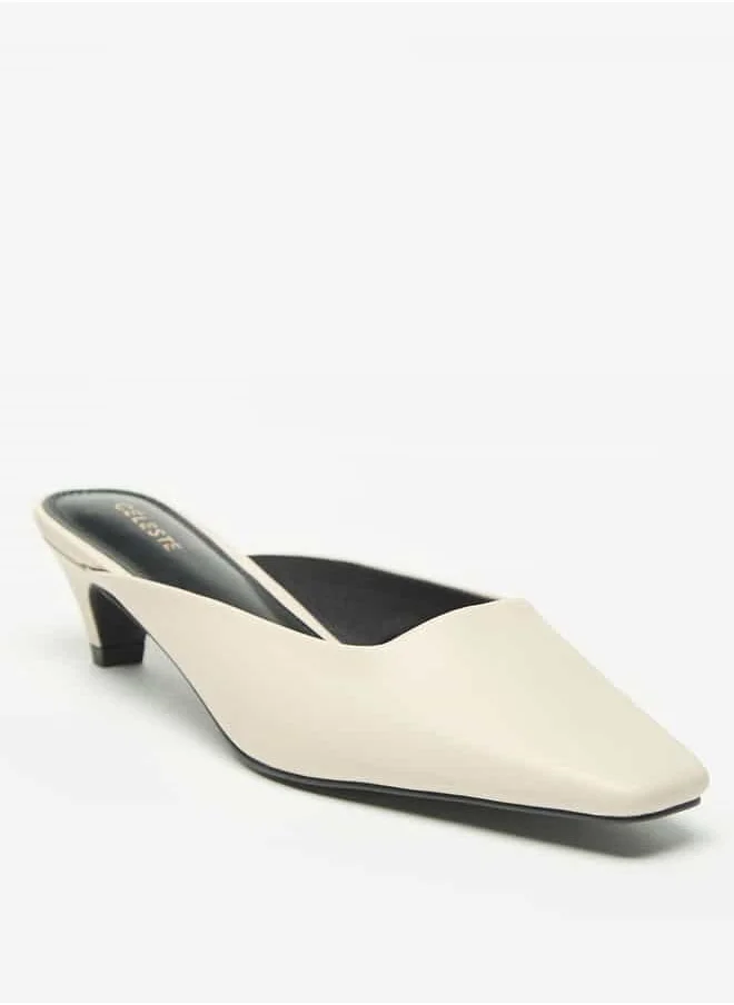 سيليست Women's Mules with Kitten Heels