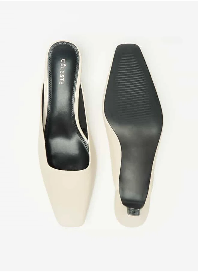 سيليست Women's Mules with Kitten Heels