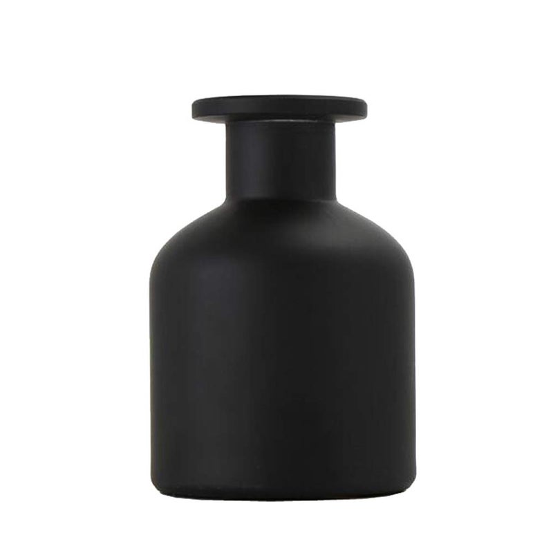 NaRaMax 1Pcs 150Ml/5Oz Empty Refillable Glass Diffuser Bottle Diffuser Jars Aromatherapy Storage Container Fragrance Accessories Use For Diy Replacement Reed Diffuser Sticks Crafts Decor (Black) - Image 1