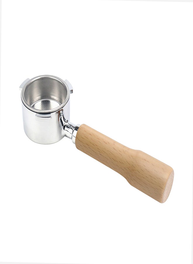 Aoresac 51mm Coffee Bottomless Portafilter with Filter Basket& Wooden Handle Replacement for Delonghi EC680 EC685 Coffee Machine Tool Reusable Alloy Coffee Extraction Accessories - Image 1