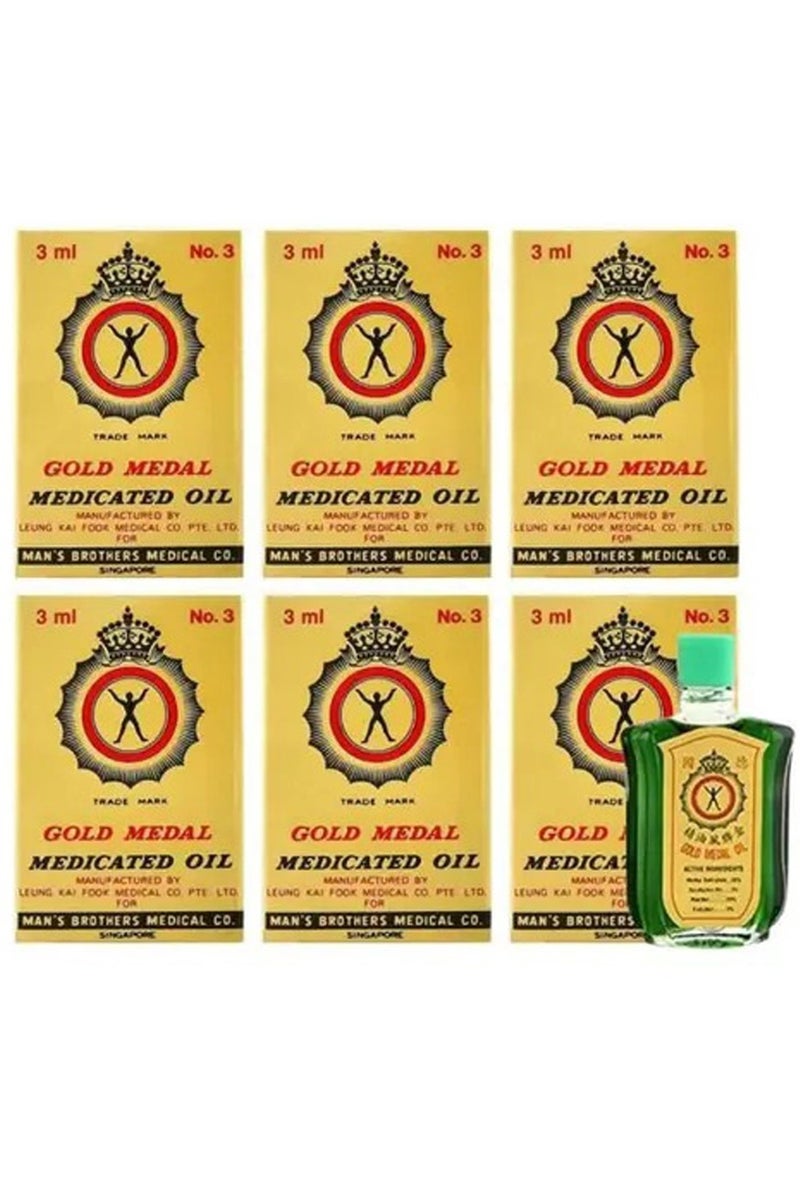 جولد ميدال زيت طبي لتسكين الألم 3 مل (عبوة من 6 قطع) - Image 1
