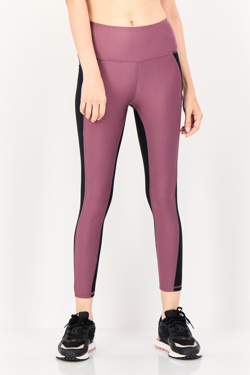 UNDER ARMOUR Women Sportswear Fit Training Ankle Leggings, Dark Mauve - Image 1
