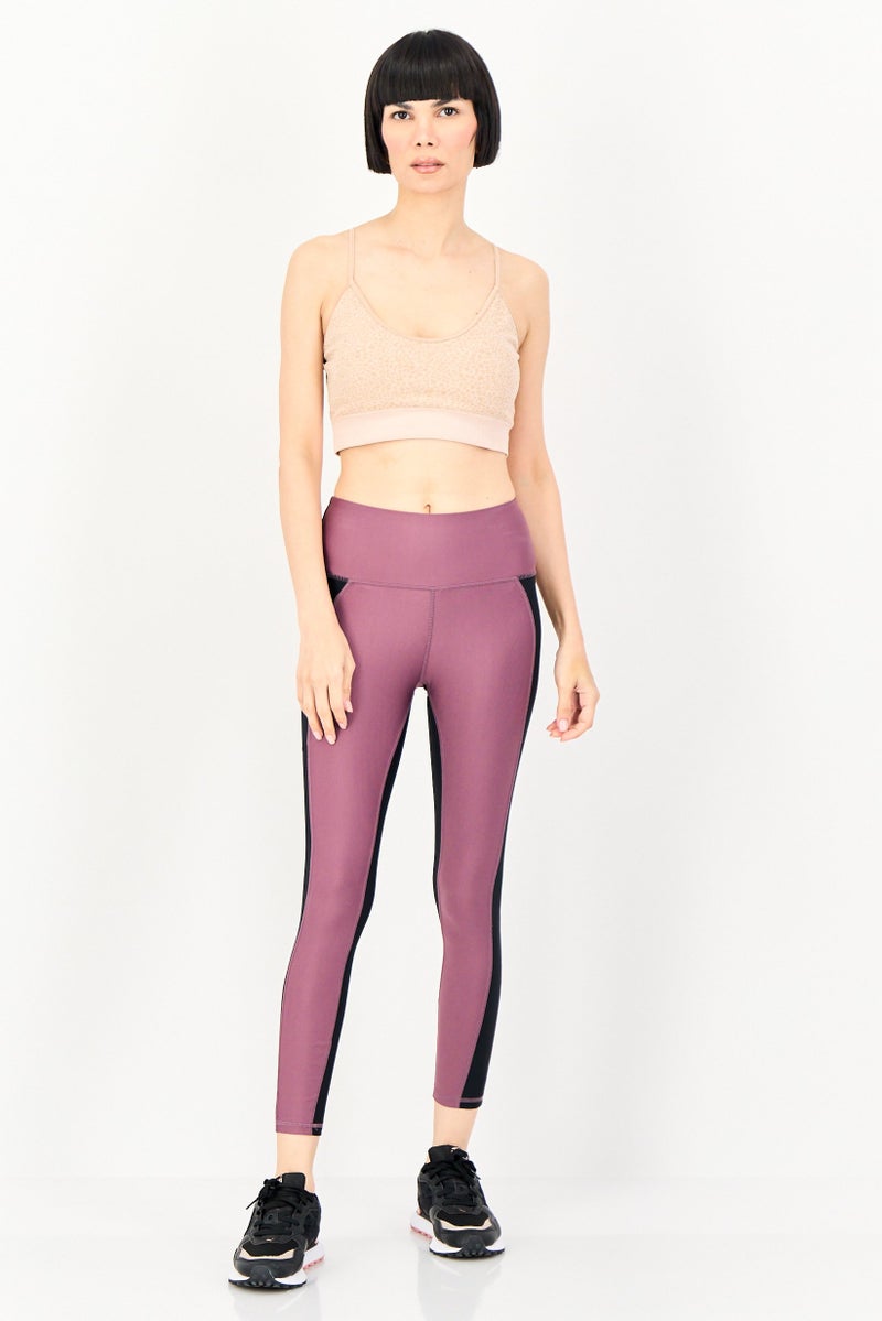 UNDER ARMOUR Women Sportswear Fit Training Ankle Leggings, Dark Mauve - Image 3