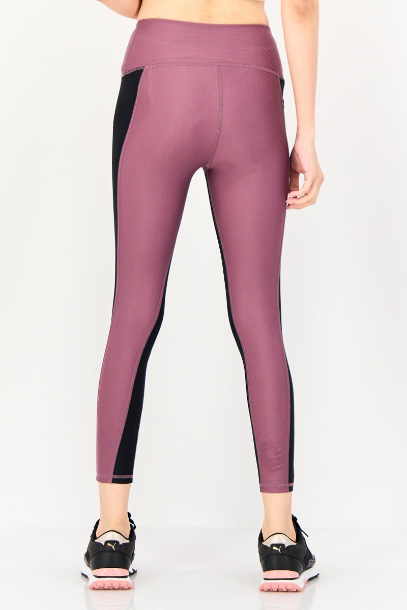 UNDER ARMOUR سراويل رياضية نسائية للياقة البدنية، كاحل، لون موف داكن - Image 4