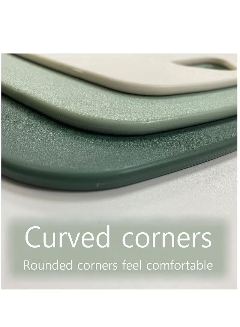 هومستر 3 جهاز كمبيوتر شخصي لوحة القطع، لوحات القطع البلاستيكية ضد الانزلاق وغسالة الصحون آمنة، لوحات قطع الصف الغذائي مجموعة للفواكه واللحوم والخضروات، الأخضر - Image 4