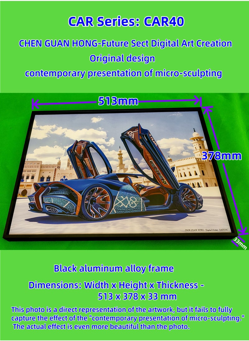 Painting - "CAR 036" by CHEN GUAN HONG: Future Sect Digital Art Creation, Sci-Fi Modern Artistic Design, Contemporary Presentation of Micro-Sculpting. The following themes are related to the works: Artwork,Decorative Painting ,Modern Artwork,Abstract Paintings,Wall Art ,Interior Decoration,Home Decor,Classic Decor,Custom Painting,Office design,Commercial design,Model home design,Clubhouse interior design,Furniture design,Landscape design,Architecture design,Soft decoration,Molding,Villa design,Decorating,Interior Design,Residential Interior Design,Commercial Decorating,Budget-Friendly Decor Ideas,Modern Home Decor Trends,Vintage Decor Inspirations,Small Space Solutions,City-Specific Interior Designers,Tips for Maximizing Small Living Spaces,Latest Trends in Home Decor for 2025.