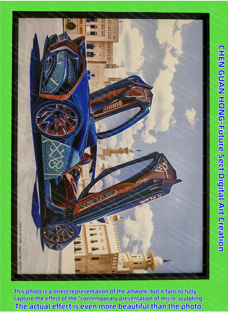 Painting - "CAR 036" by CHEN GUAN HONG: Future Sect Digital Art Creation, Sci-Fi Modern Artistic Design, Contemporary Presentation of Micro-Sculpting. The following themes are related to the works: Artwork,Decorative Painting ,Modern Artwork,Abstract Paintings,Wall Art ,Interior Decoration,Home Decor,Classic Decor,Custom Painting,Office design,Commercial design,Model home design,Clubhouse interior design,Furniture design,Landscape design,Architecture design,Soft decoration,Molding,Villa design,Decorating,Interior Design,Residential Interior Design,Commercial Decorating,Budget-Friendly Decor Ideas,Modern Home Decor Trends,Vintage Decor Inspirations,Small Space Solutions,City-Specific Interior Designers,Tips for Maximizing Small Living Spaces,Latest Trends in Home Decor for 2025.