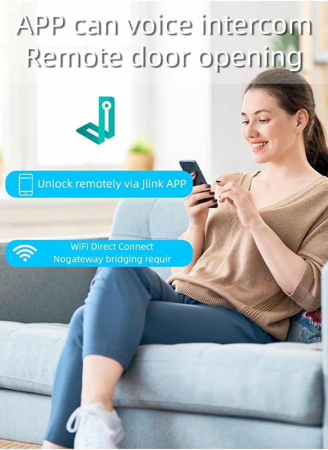 Tichondrius - Smart Door Lock Smart Lock with Dual Screens (3.5'' Touch + 4.5'' Display), Dual Cameras, CNC Carved, Dual 4200mAh Batteries, 6068 Stainless Steel Lock Body, Jlink App, and Active Intercom Function - Image 1