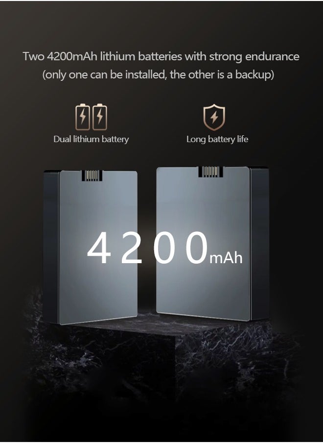 Tichondrius - Smart Door Lock Smart Lock with Dual Screens (3.5'' Touch + 4.5'' Display), Dual Cameras, CNC Carved, Dual 4200mAh Batteries, 6068 Stainless Steel Lock Body, Jlink App, and Active Intercom Function - Image 1