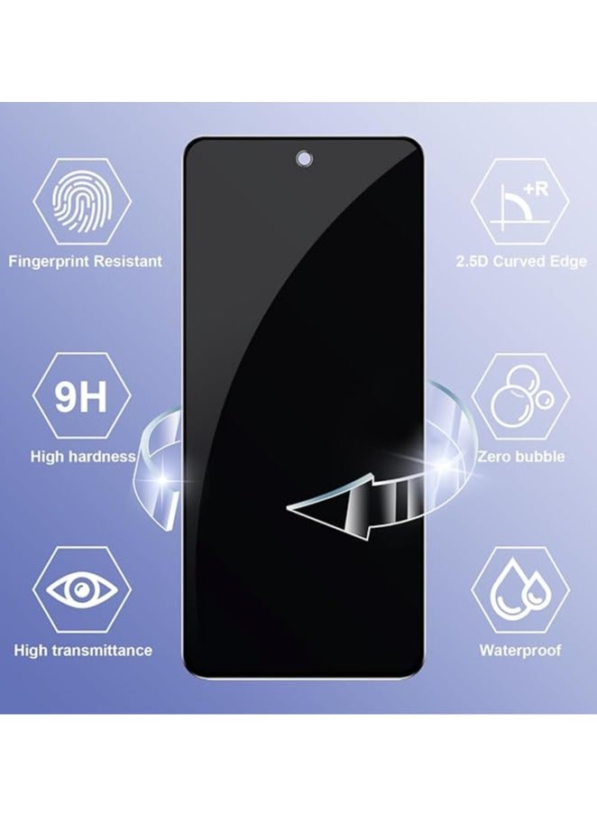 عام [عبوة من 2] واقي شاشة للحماية من التجسس متوافق مع Motorola Moto G85 5G مع [عبوة من 2] واقي لعدسة الكاميرا الخلفية، زجاج مقوى، مقاوم للخدوش، خالٍ من الفقاعات الهوائية - Image 4