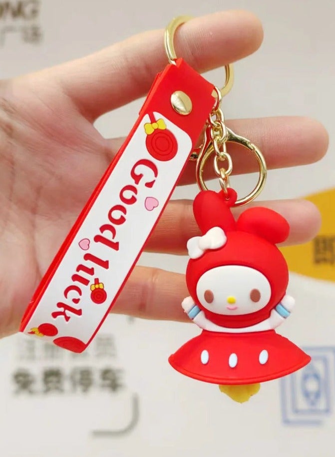 Kawaii Distinctive cartoon keychain distinctive accessory high-quality anime keychain with Cinnamoroll My Melody Kirumi design that fits with car keys wallet and bag wonderful and beautiful gift - Image 1