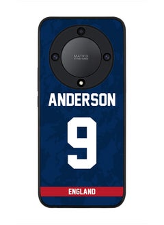 Cover for Honor X9a 5G Case , Rugged Black Slim fit Soft Flexible Thin Protective Phone Cases - Player Name - James Anderson, Jersey Number- 9