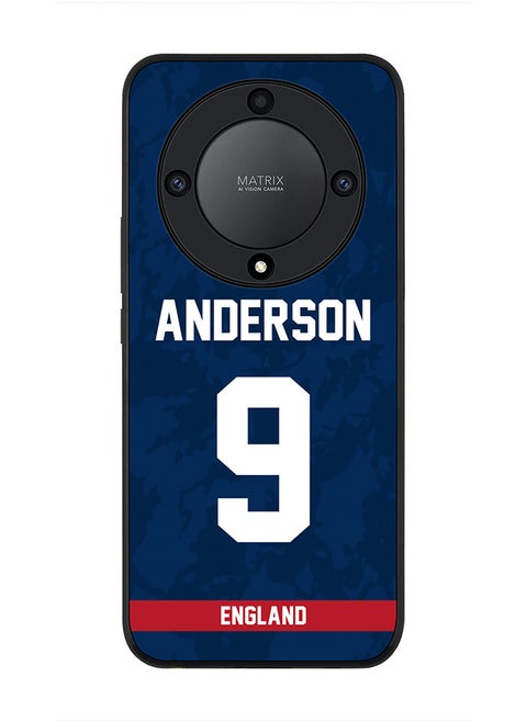 Cover for Honor X9a 5G Case , Rugged Black Slim fit Soft Flexible Thin Protective Phone Cases - Player Name - James Anderson, Jersey Number- 9