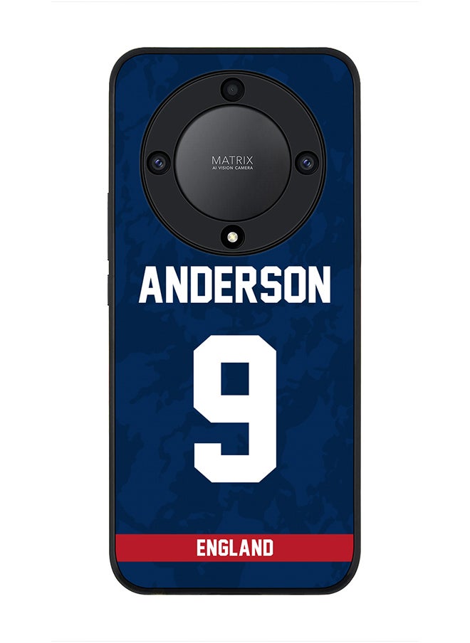 Stylizedd - Cover for Honor X9a 5G Case , Rugged Black Slim fit Soft Flexible Thin Protective Phone Cases - Player Name - James Anderson, Jersey Number- 9 - Image 1