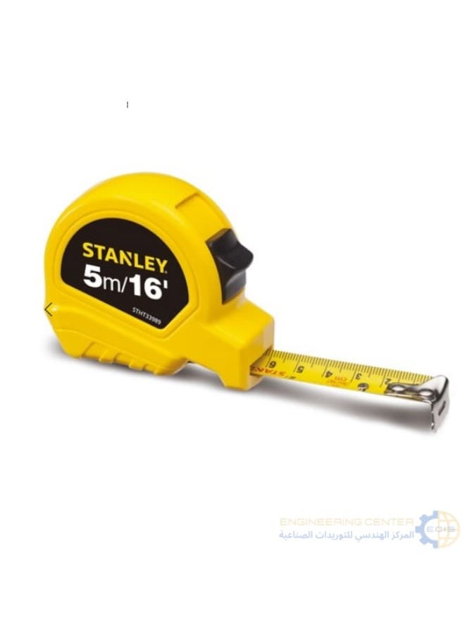 Stanley Stanley 5m x 16mm Yellow Steel Tape Measure 