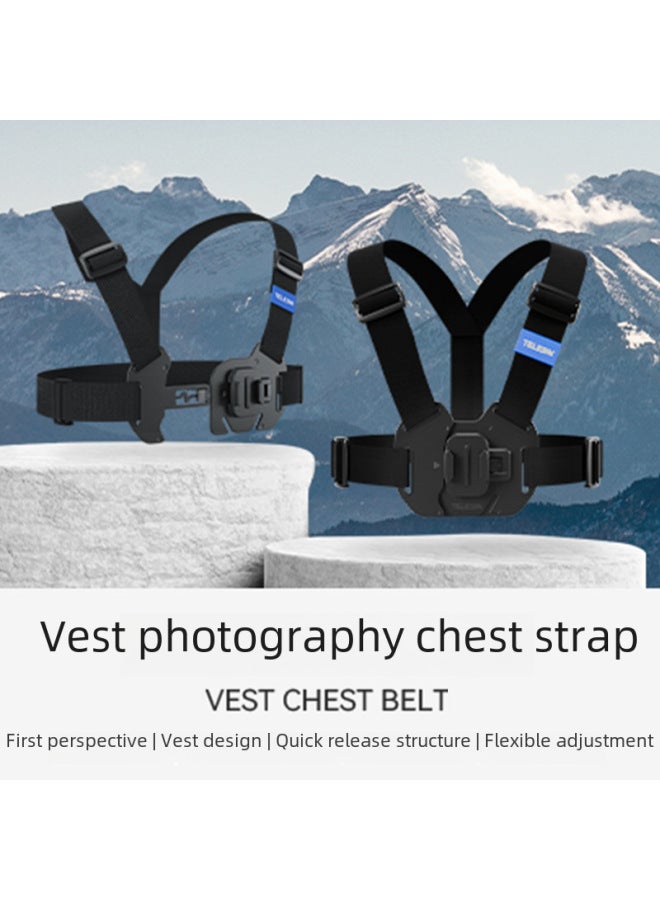Generic Taixun Vest Photography Chest Strap Gopro Quick Release Adjustable Chest Wear Ace Pro Dajiang Action4 Accessories-Color:Taixun Vest Chest Strap  - Image 2
