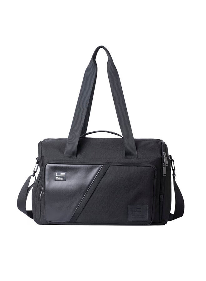 Lexon Travel Bag For Men, Large Capacity Handheld Luggage For Short Trips, Business Travel, And Tourism, With Wet And Dry Separation, Shoe Compartment, Black - Image 2