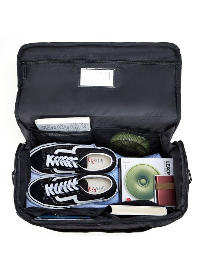 Lexon Travel Bag For Men, Large Capacity Handheld Luggage For Short Trips, Business Travel, And Tourism, With Wet And Dry Separation, Shoe Compartment, Black - Image 1