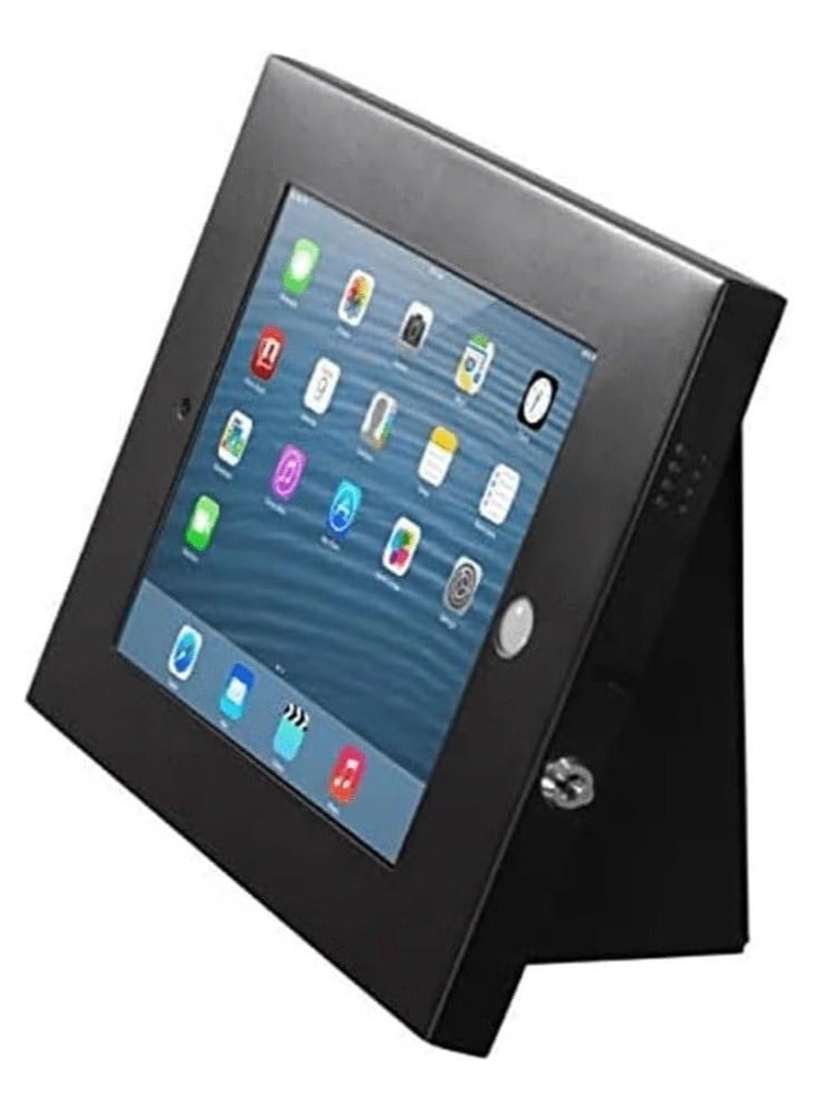 Skilltech Anti-Theft Tablet Mount – SH120-06AL Lockable Tablet Security Enclosure with Key Lock, Wall or Desk Mountable Bracket, Adjustable Viewing Angles, Durable Metal Frame, Ideal for Retail & Office Use – Black - Image 2