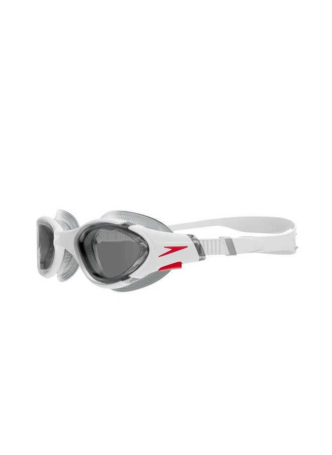 سبيدو نظارات السباحة Speedo Biofuse 2.0 Smoke-Lens للبالغين للجنسين - باللونين الأبيض والرمادي  - Image 1