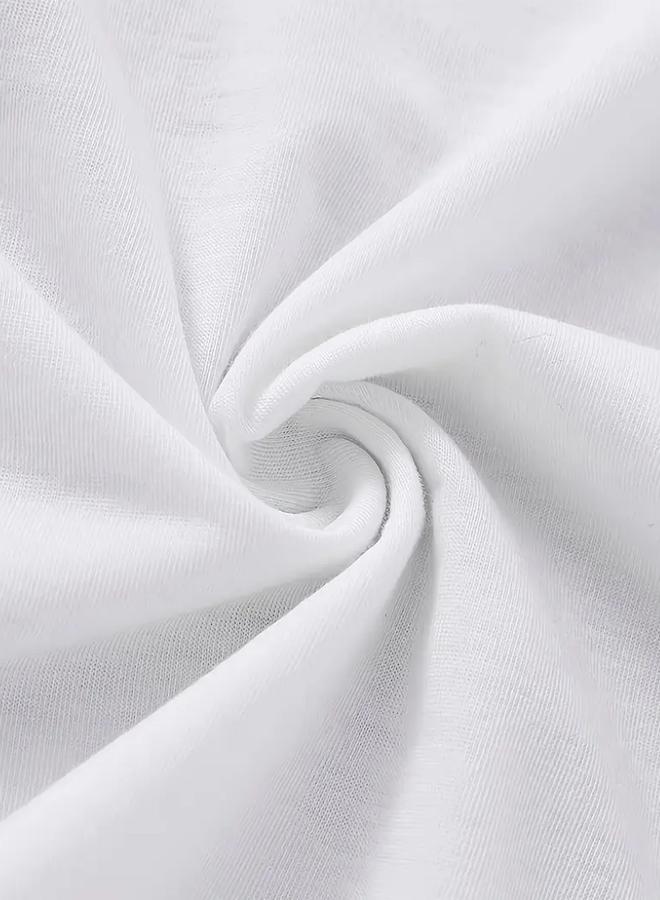 تايك تو طقم تي شيرت وشورت للأولاد باللون الأبيض بتصميم إيموجي مبتسم - Image 5