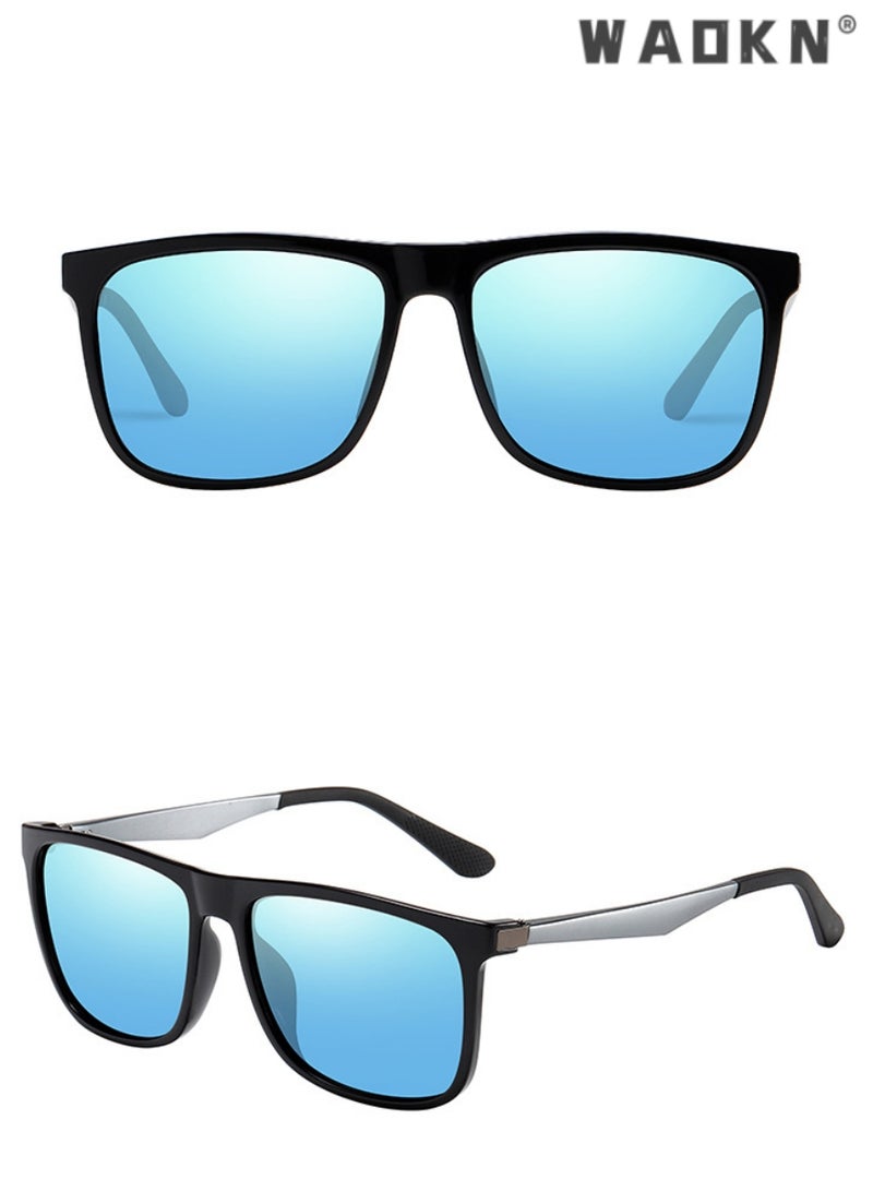 WAOKN Polarized Sports Sunglasses for Men, Classic Square Sun Glasses Driving Cycling Outdoor Lightweight Shades for men 100% UV400 Protection,Fashion Anti-Glare Sun Shades for Driving, Fishing, Traveling - Image 3