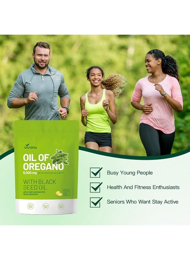 عش الآن زيت الأوريجانو مع زيت الحبة السوداء من VIVONU – كبسولات عضوية بالكارفاكرول والثيموكينون – دعم الهضم والمناعة والصحة – 300 كبسولة - Image 4