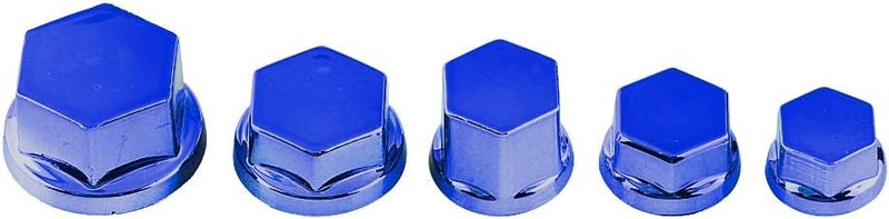 Dweekiy 30Pcs Motorcycle Hex Socket Screw Nut Covers, Blue Plastic, 8-20mm, Universal Fit - Image 4
