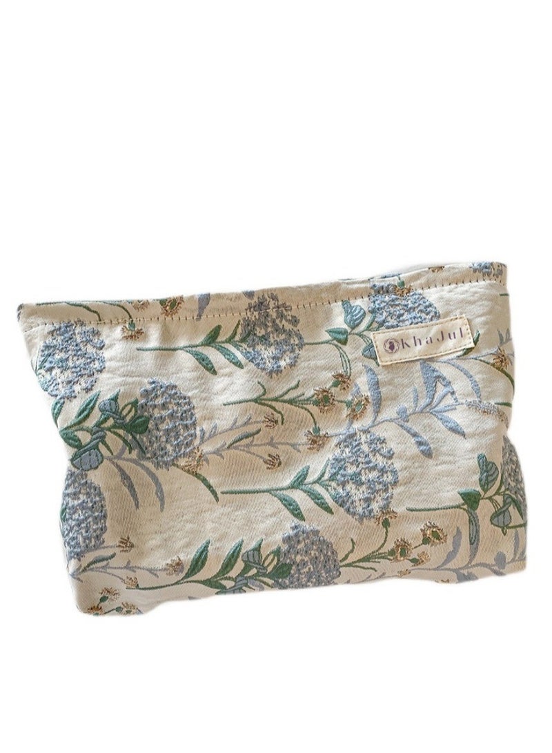 Loquat Zipper Printed Cosmetic Bag, Used to Store Cosmetics, Skin Care Products, Bathroom Supplies, Nail Polish Storage and Other Beauty Essentials, Travel Bag 26*19*15cm - Image 3